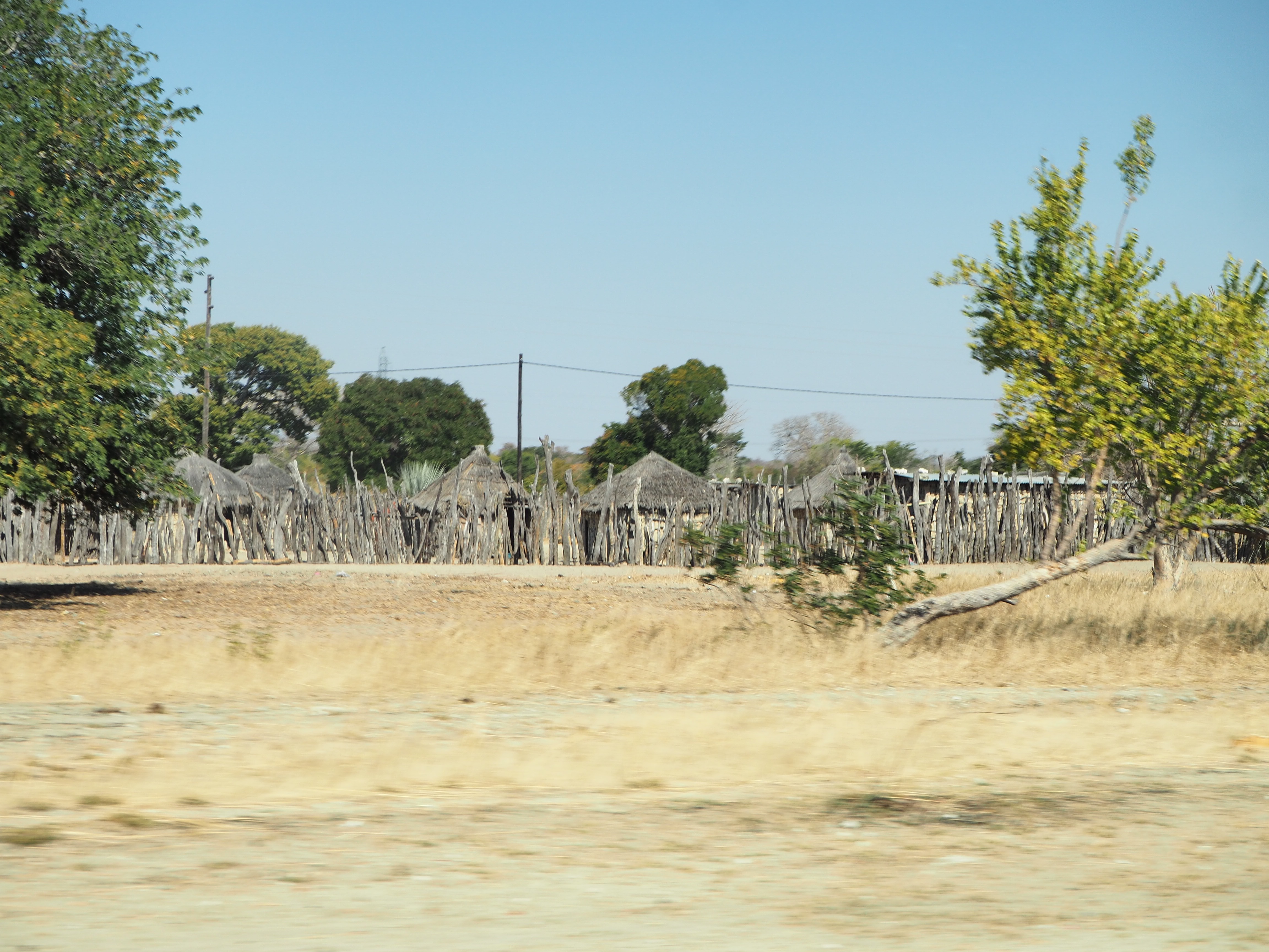 Namibia Rundu Rote Linie Afrikanisches Dorf