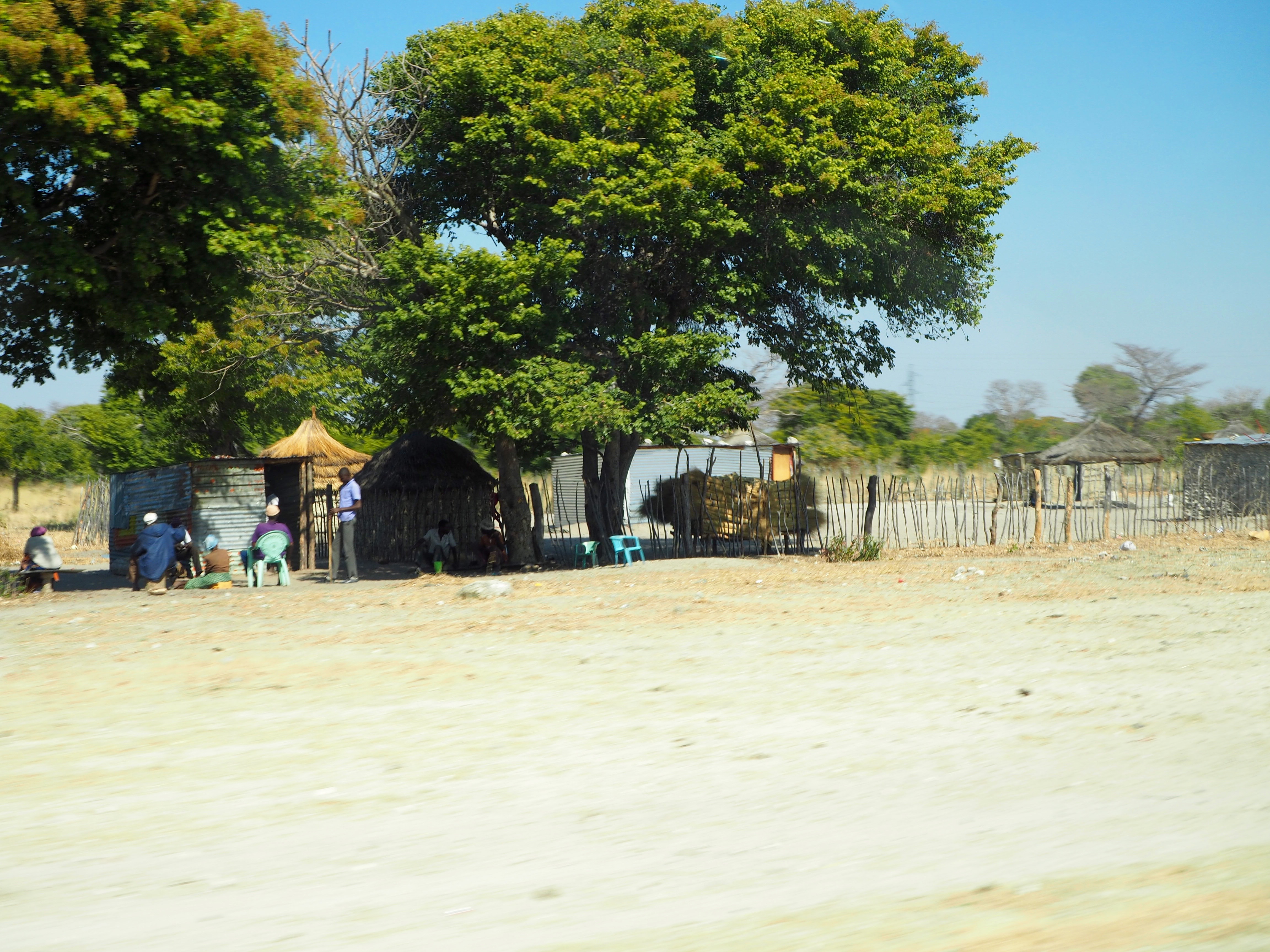 Namibia Rundu Rote Linie Afrikanisches Dorf