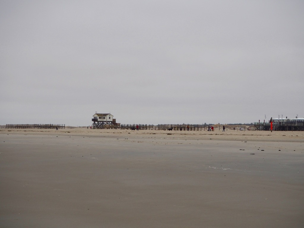 St. Peter-Ording Nordsee Wattenmeer Strand Pfahlbauten